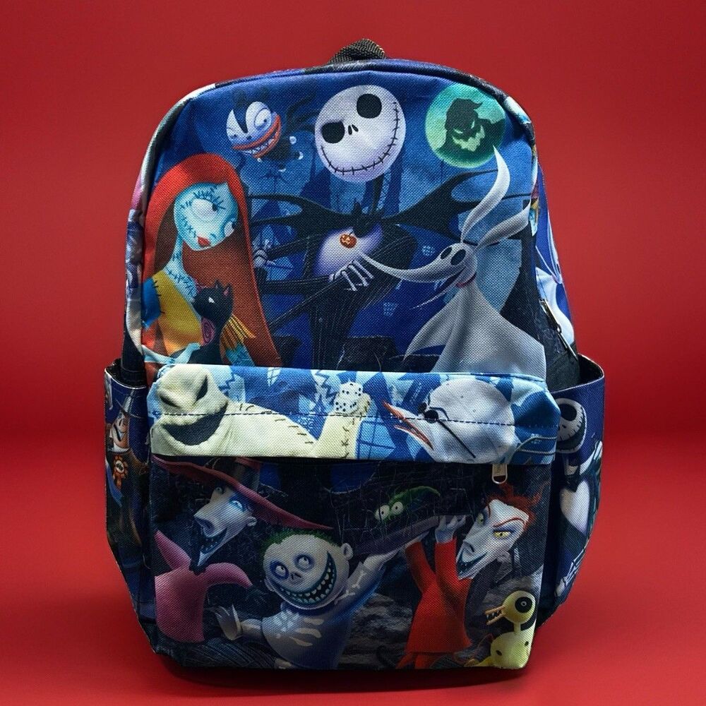 Disney Nightmare Before Christmas Jack &Sally 12" Deluxe Oversize Print Backpack